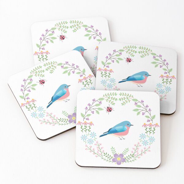 Item preview, Bluebird Floral designed and sold by theflossbox.