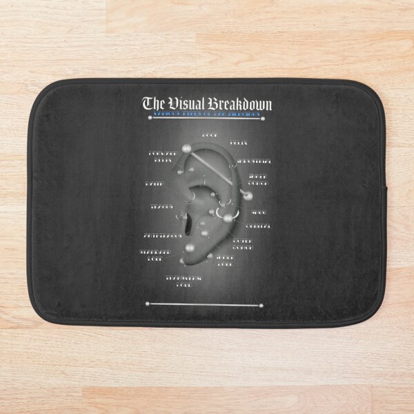 Item preview, Ear Piercing Infographic Chart, Black and Blue designed and sold by Jarrod Vandenberg.