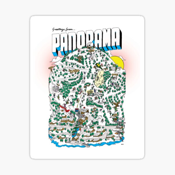 Panorama Mountain Sticker