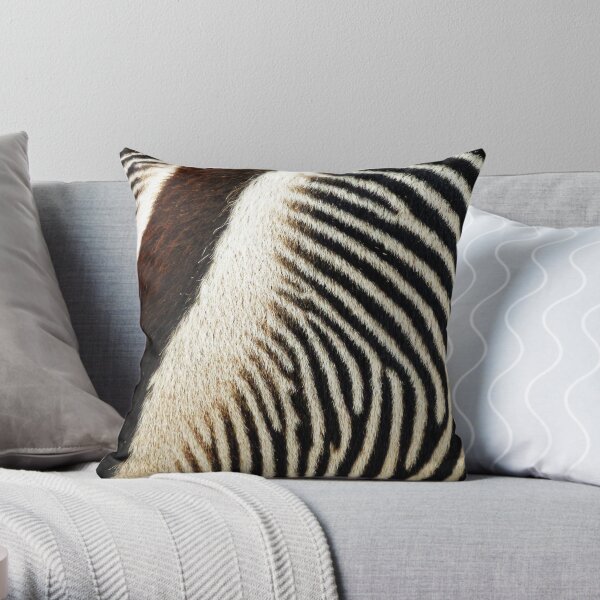 Zebra Caboose Throw Pillow