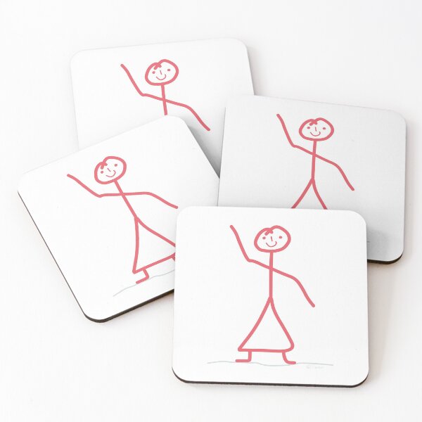 Item preview, Strichfrau stick figure painted kids gift designed and sold by KlareLinie.