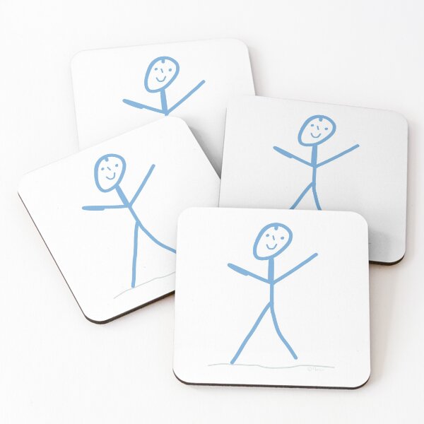 Item preview, Stick figure man woman drawing motion fun designed and sold by KlareLinie.