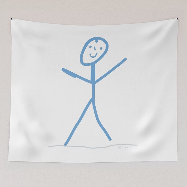 Item preview, Stick figure man woman drawing motion fun designed and sold by KlareLinie.