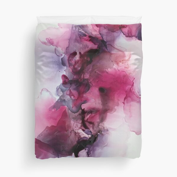 Alcohol ink - Lilac Orchid Bettbezug