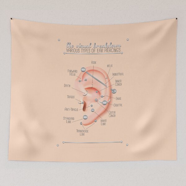 Item preview, Ear Piercing Chart designed and sold by Jarrod Vandenberg.