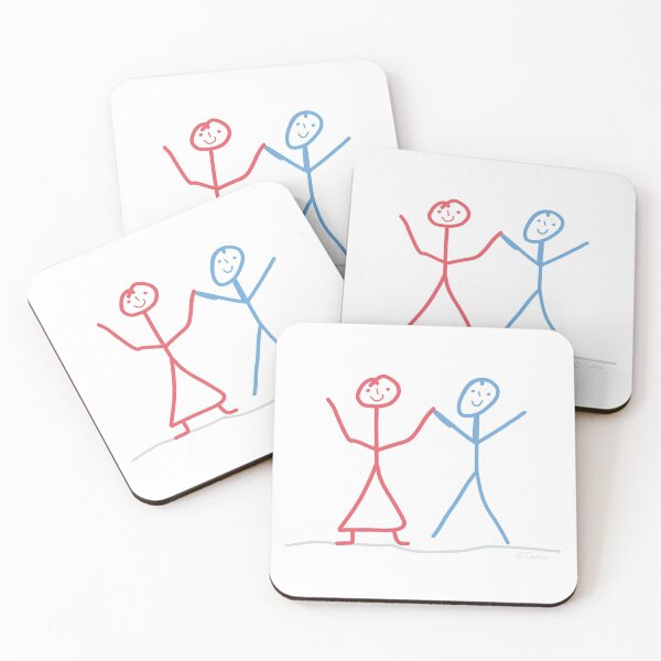 Item preview, Stick figure and line woman couple community designed and sold by KlareLinie.