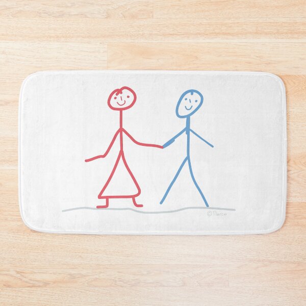 Item preview, Stick figure Strichfrau Couple of friends Dear man designed and sold by KlareLinie.