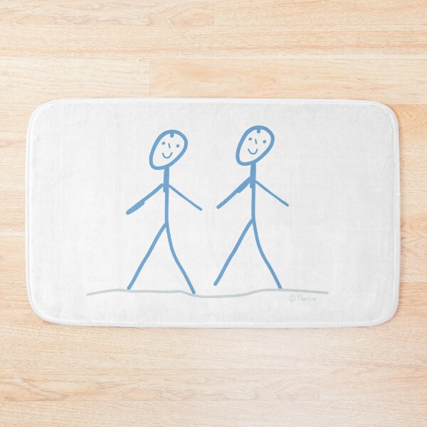 Item preview, Stick men friends two stick figures duo man designed and sold by KlareLinie.