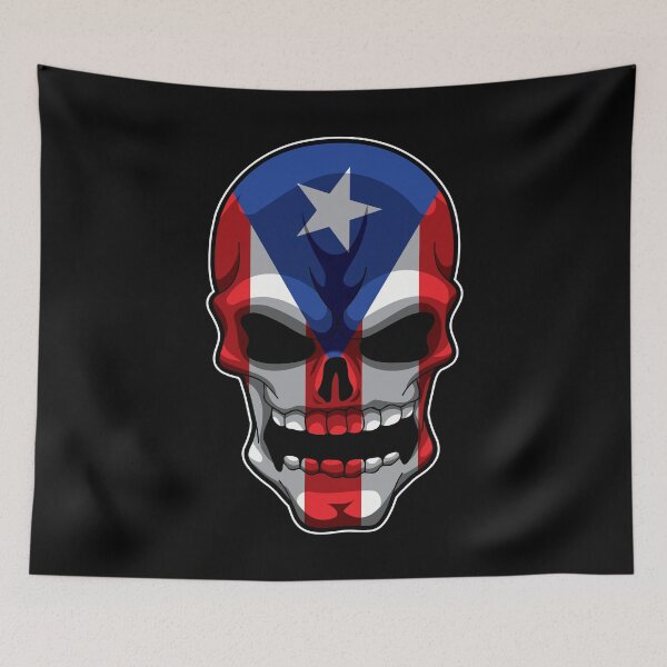 Item preview, Puerto Rican Skull - Puerto Rico Pride Flag designed and sold by anziehend.