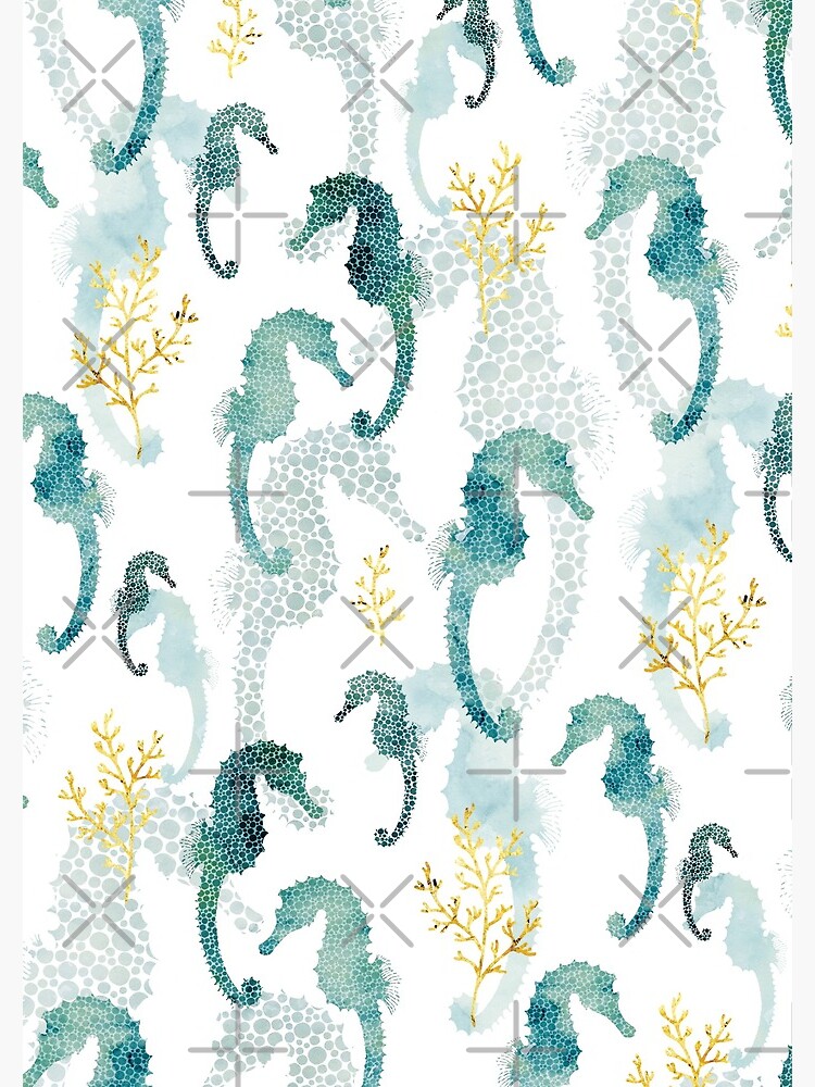 Pointillism Seahorse by adenaJ