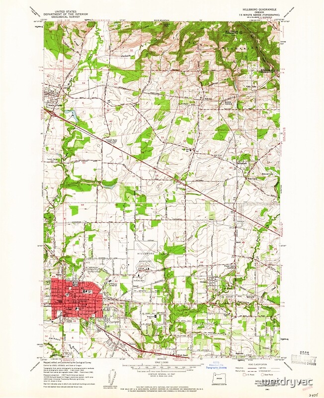 quot USGS Topo Map Oregon Hillsboro - 