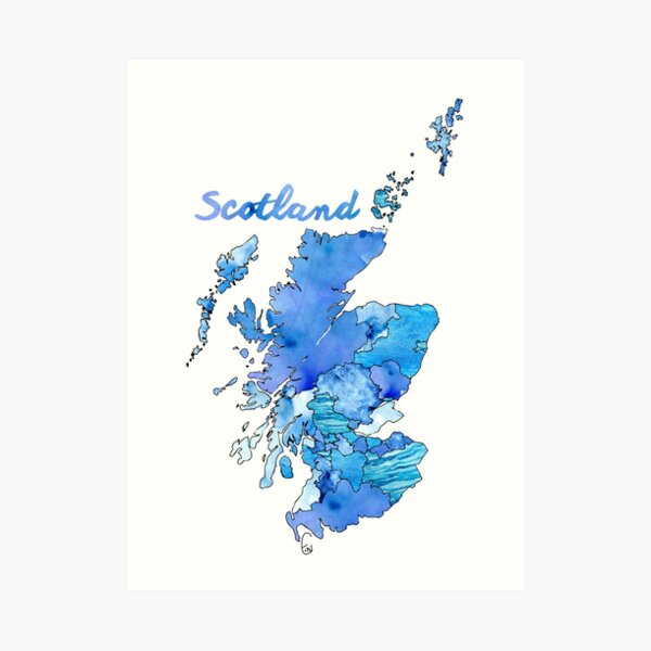Watercolor Countries - Scotland Art Print