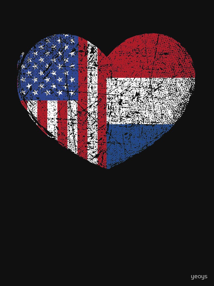 USA Netherlands Heart - Dual Citizenship von yeoys