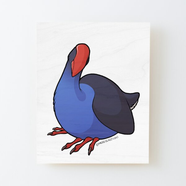 Kooky Pukeko 2 Wood Mounted Print