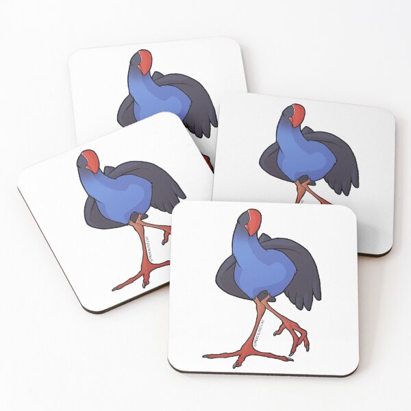 Kooky Pukeko 4 Coasters (Set of 4)