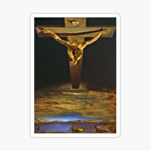 Jesus by Dali Sticker