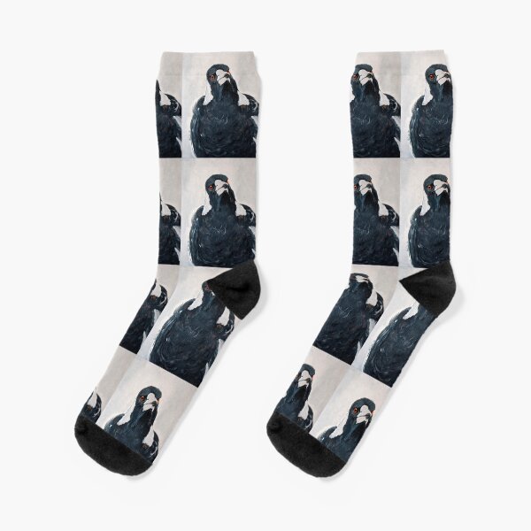 Cotton Crew Socks For Men Women Casual Socks With Geometric Magpie Minimal Print
