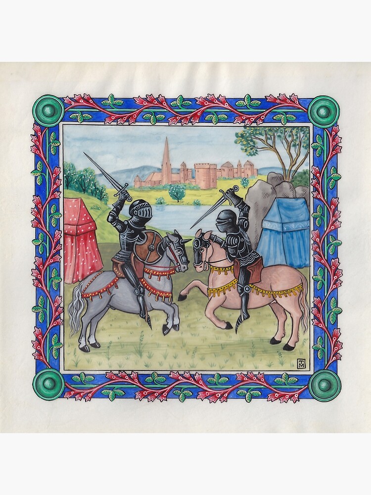 Medieval Illumination - Knights Battling by TCilluminate