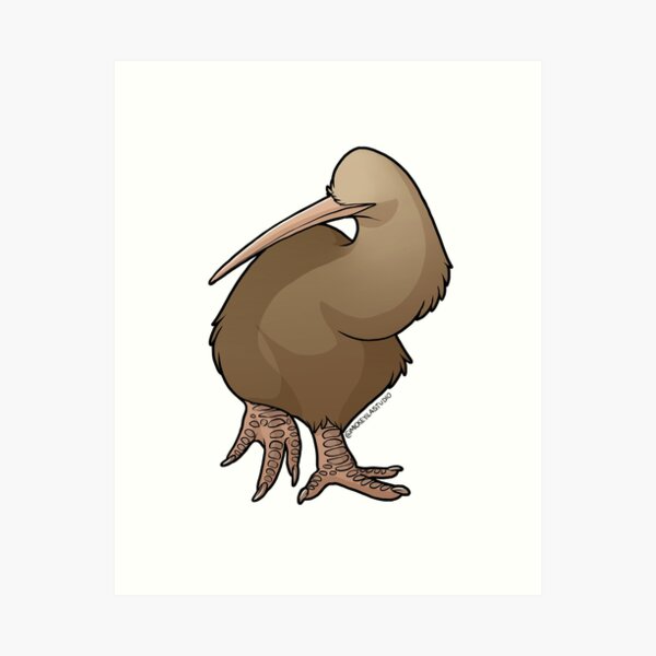 Klutzy Kiwi 2 Art Print