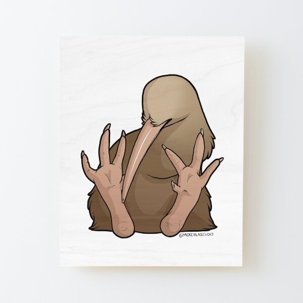 Klutzy Kiwi 3 Wood Mounted Print