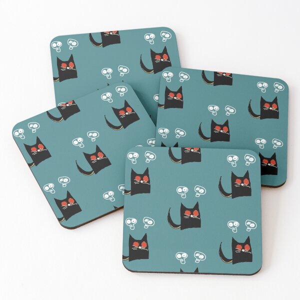 Item preview, Black cat and 2 skulls designed and sold by H J Field.