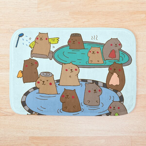 Having a capybara ol' time Bath Mat
