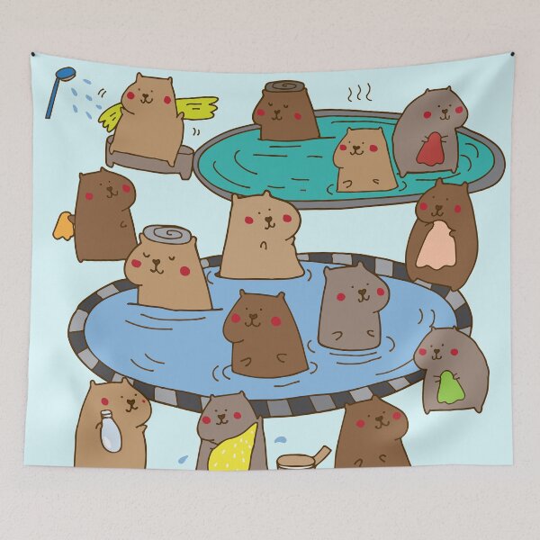 Item preview, Having a capybara ol' time  designed and sold by littleredcheeks.