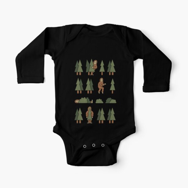 Bigfoot Forest Long Sleeve Baby One-Piece