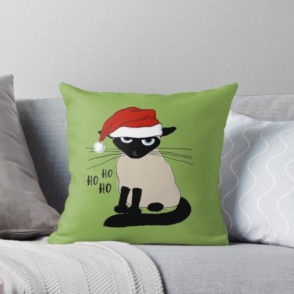 Item preview, Siamese Santa | Humorous Christmas Holiday Kitty Cat designed and sold by Jenn Inashvili.