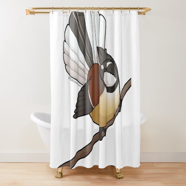 Fatty Fantail 1 Shower Curtain