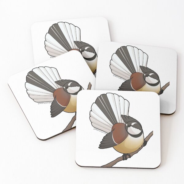 Fatty Fantail 1 Coasters (Set of 4)