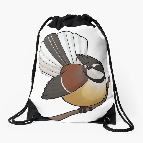 Fatty Fantail 1 Drawstring Bag