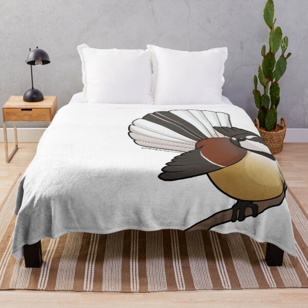 Fatty Fantail 1 Throw Blanket