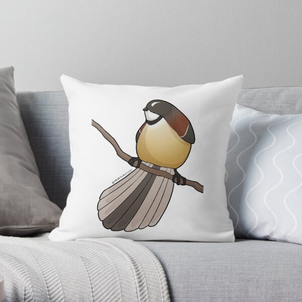 Fatty Fantail 2 Throw Pillow
