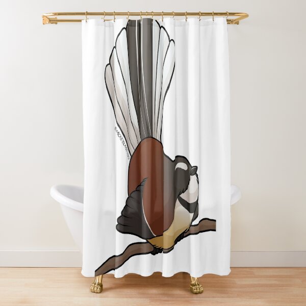 Fatty Fantail 4 Shower Curtain