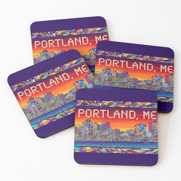 Item preview, Portland Maine City Skyline by Angela Ferrari designed and sold by ByFerrari.