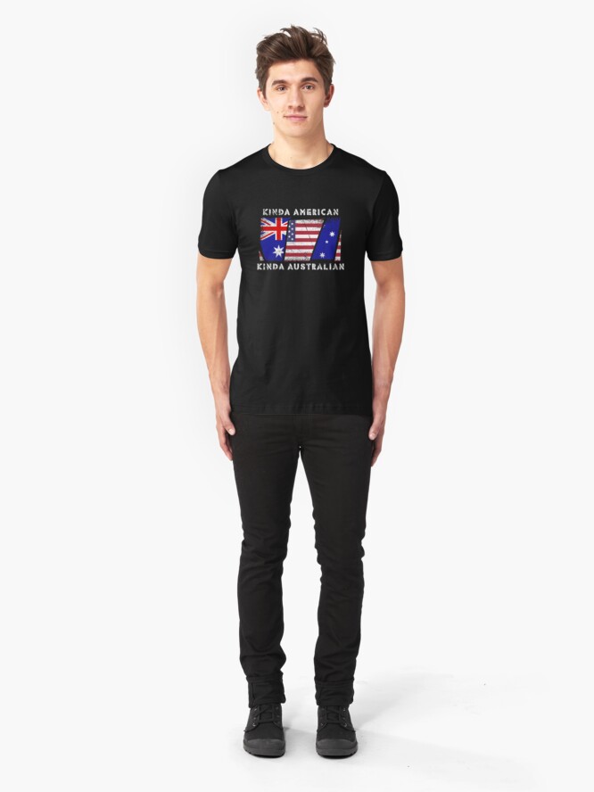 Alternative Ansicht von Kinda American Kinda Australian - Dual Citizenship Slim Fit T-Shirt