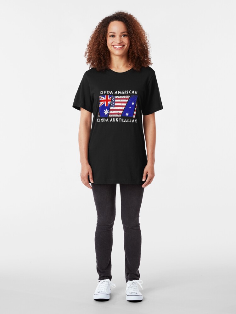 Alternative Ansicht von Kinda American Kinda Australian - Dual Citizenship Slim Fit T-Shirt