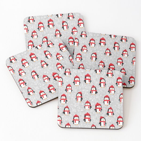 Item preview, Copy of Cute Winter Penguins - red hats designed and sold by littlearrow.