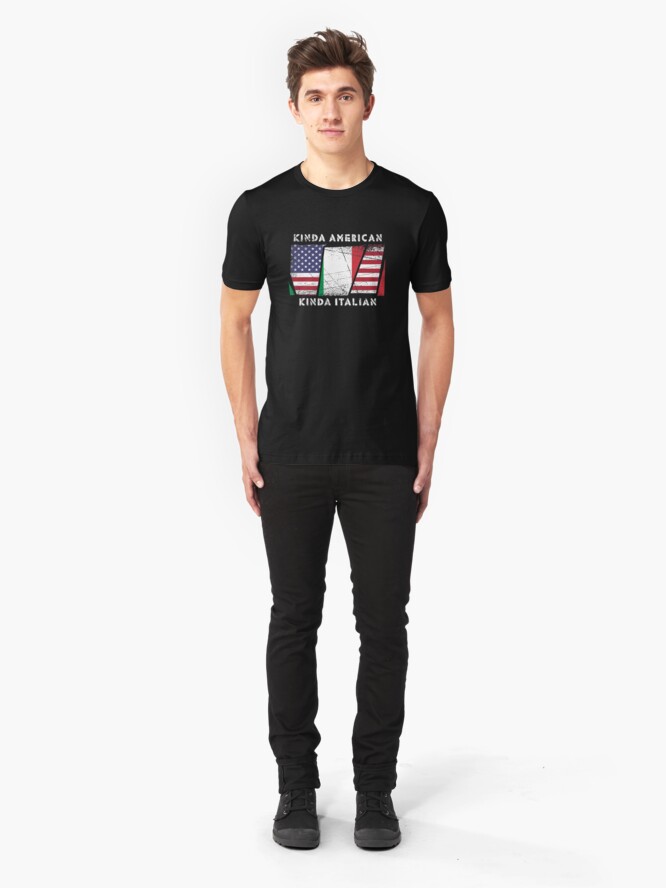 Alternative Ansicht von Kinda American Kinda Italian - Dual Citizenship Slim Fit T-Shirt
