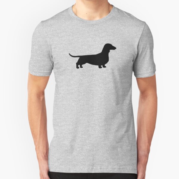 Dachshund Dog Silhouette(s) Slim Fit T-Shirt