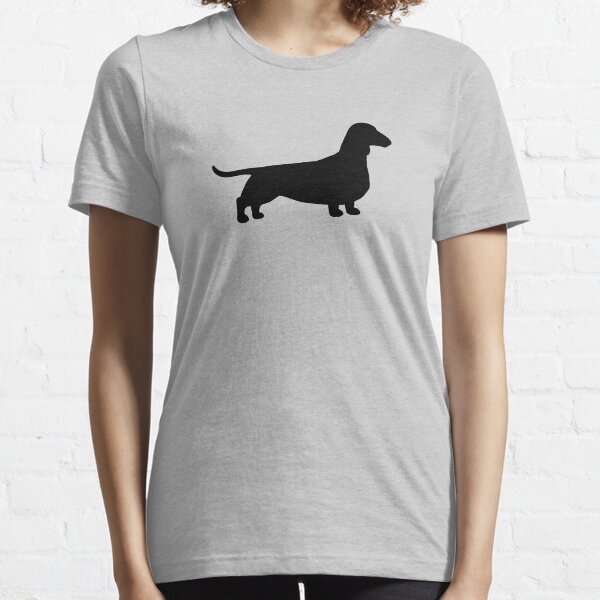 Dachshund Dog Silhouette(s) | Smooth Coated Wiener Dog Essential T-Shirt