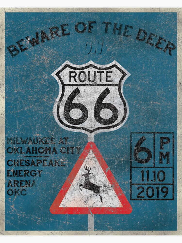 Beware of the Deer on Route 66 by AJW3-Art