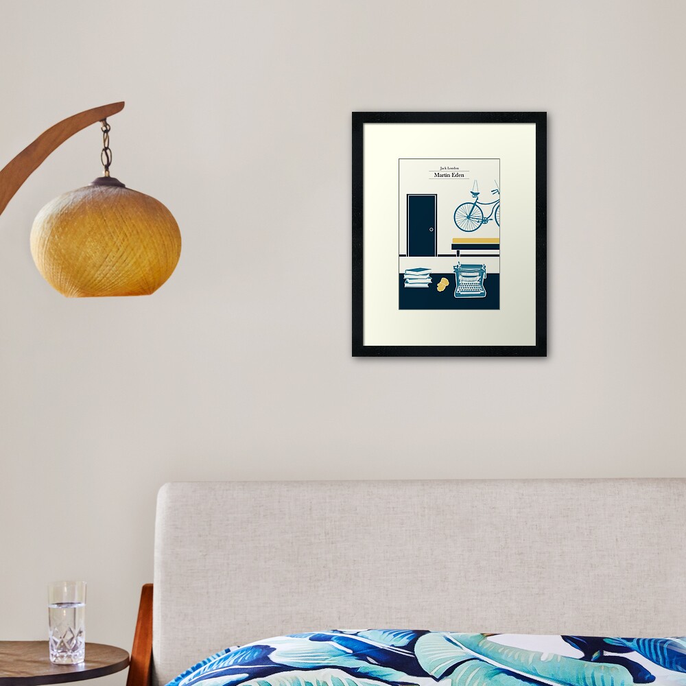 Martin Eden's room - 3 colors Framed Art Print