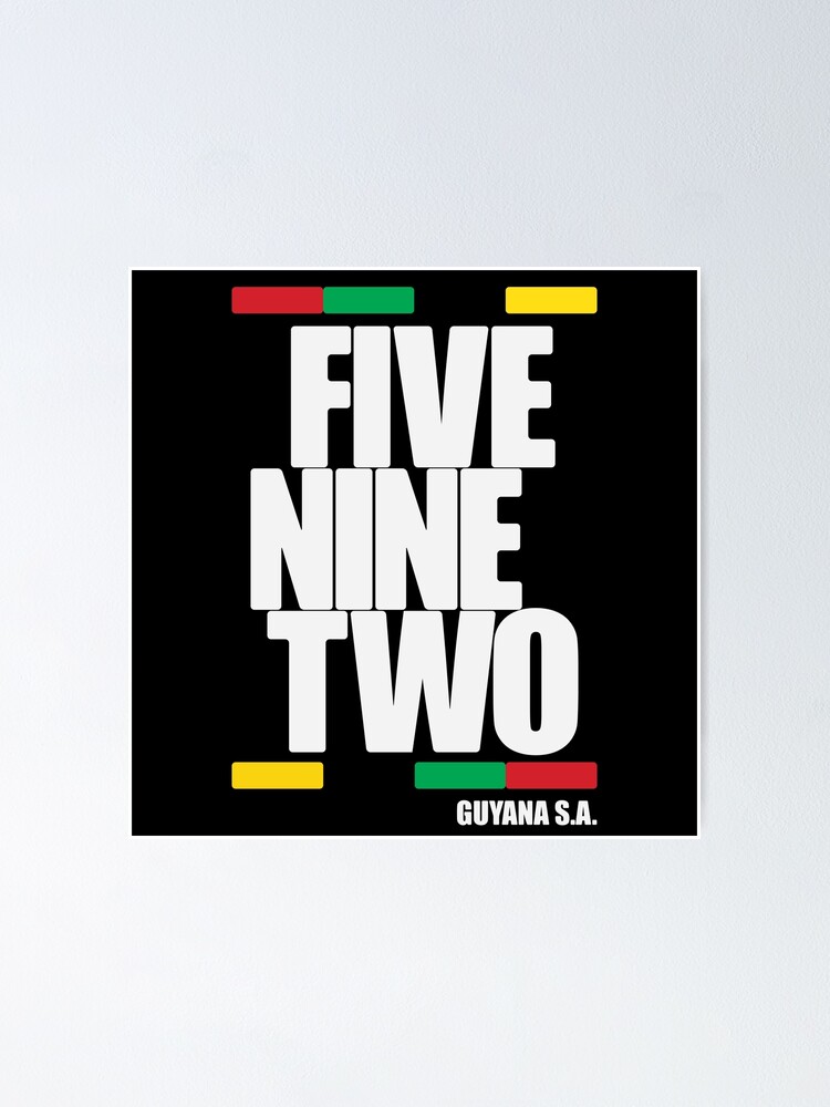 "Guyana International Telephone Code White" Poster for Sale by identiti