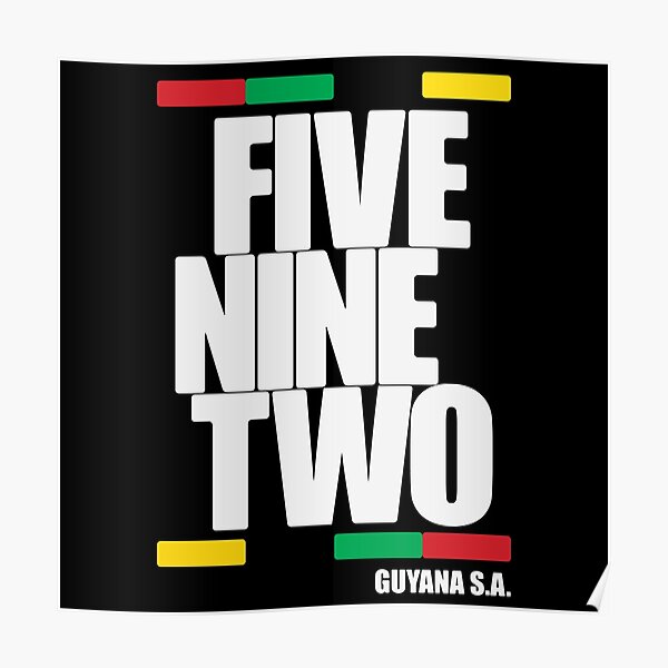 "Guyana International Telephone Code White" Poster for Sale by identiti