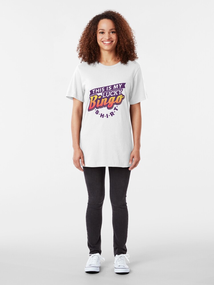 Alternate view of This Is My Lucky Bingo Shirt - Gambling & Lottery Slim Fit T-Shirt
