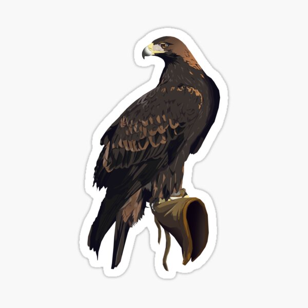 Golden Eagle on Glove Sticker