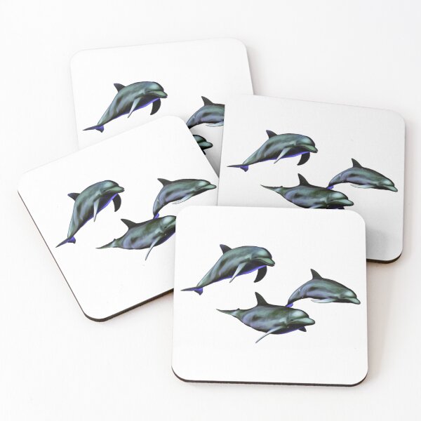 Set of Four Dolphin Coasters 