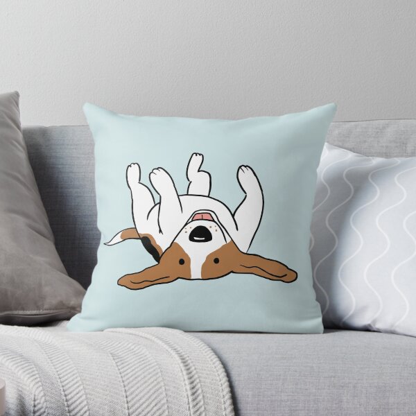 Care-Free Beagle Throw Pillow